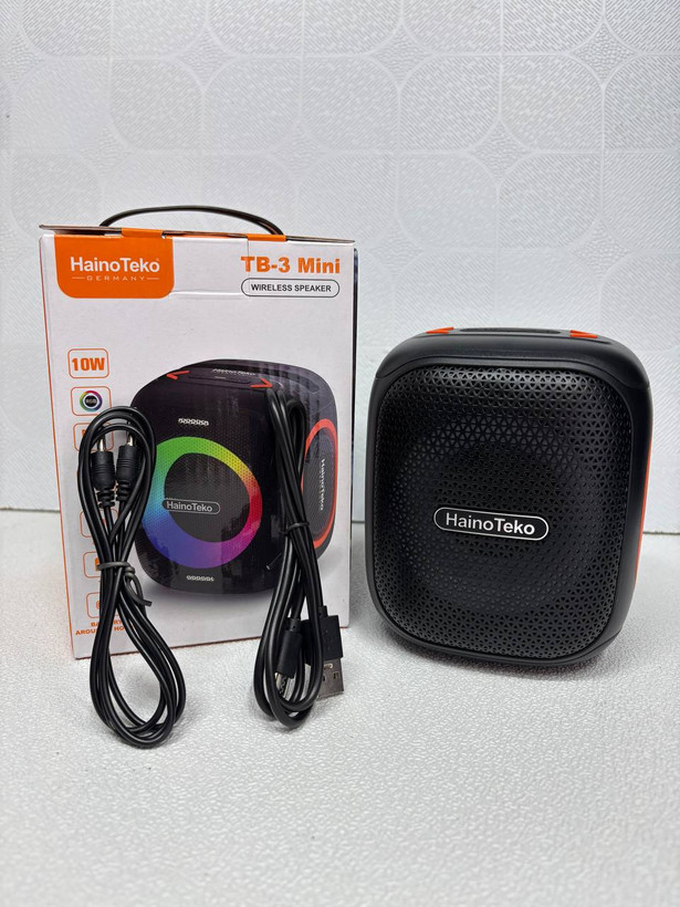 اسپیکر بلوتوثی پرتابل هاینو تکو مدل TB-3 Mini (۱۰ وات با رقص نور RGB)