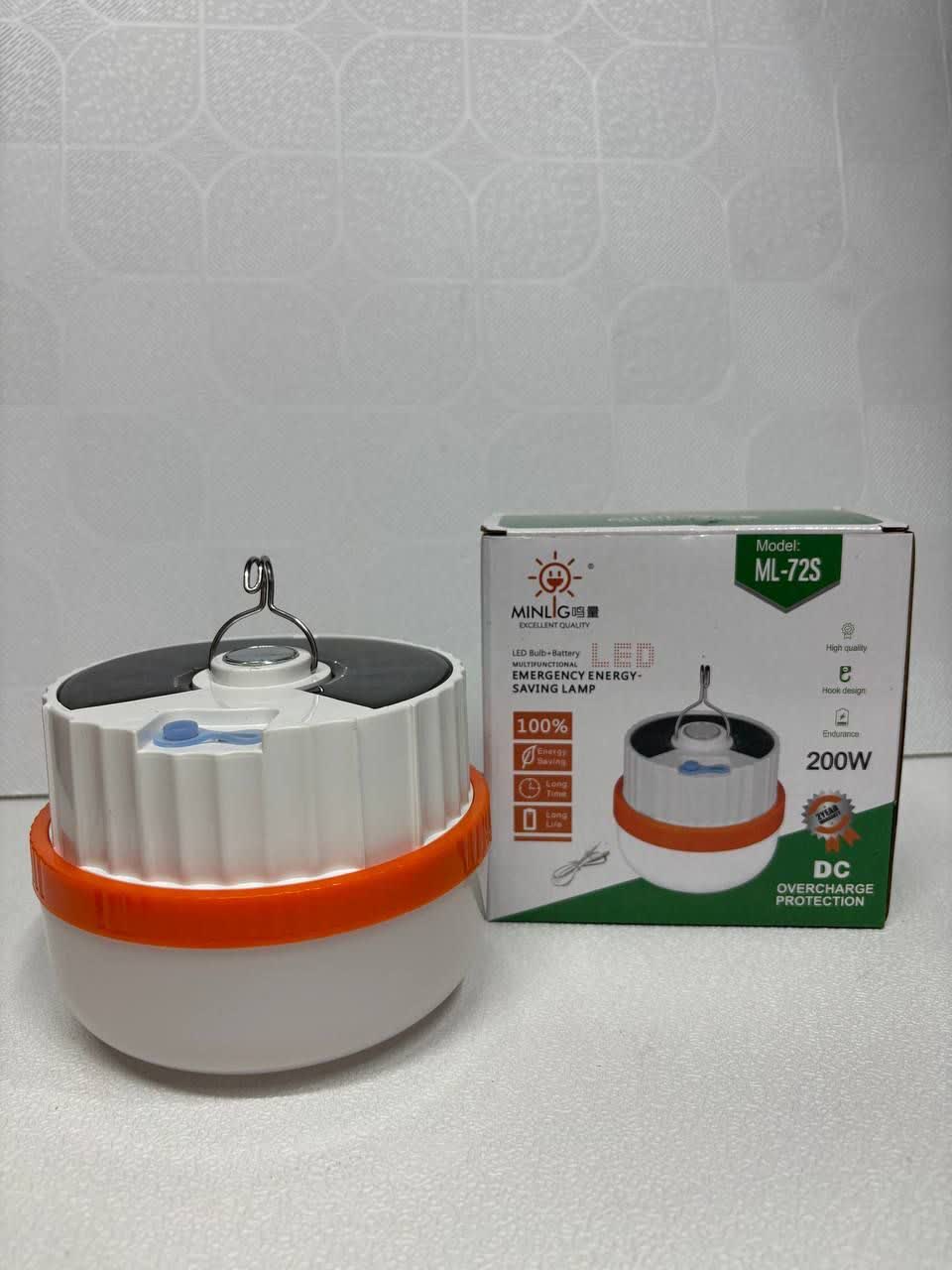 لامپ اضطراری شارژی خورشیدی مدل ML72S 200W
