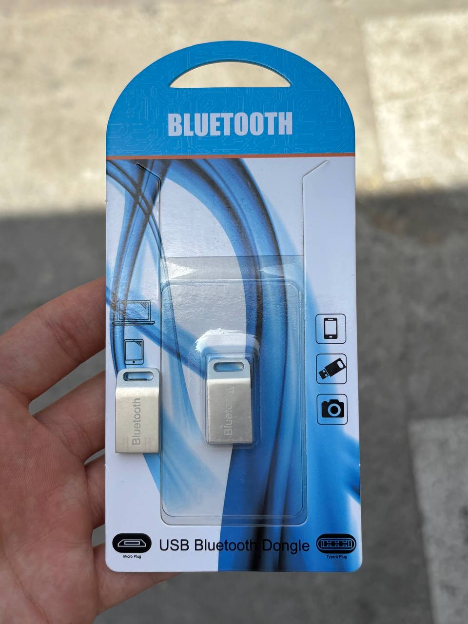 دانگل بلوتوث USB مینی بدنه فلزی جا کلیدی دار