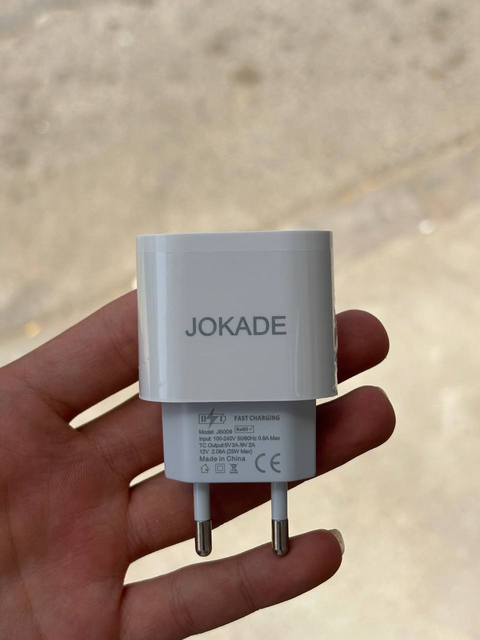 شارژر دیواری ۲۵ وات جوکاد مدل JB009 فست شارژ PD