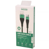 کابل تبدیل USB به Type-C شوش SHOOSH مدل SH115C جریان 5A طول ۱۱۰ سانتیمتر