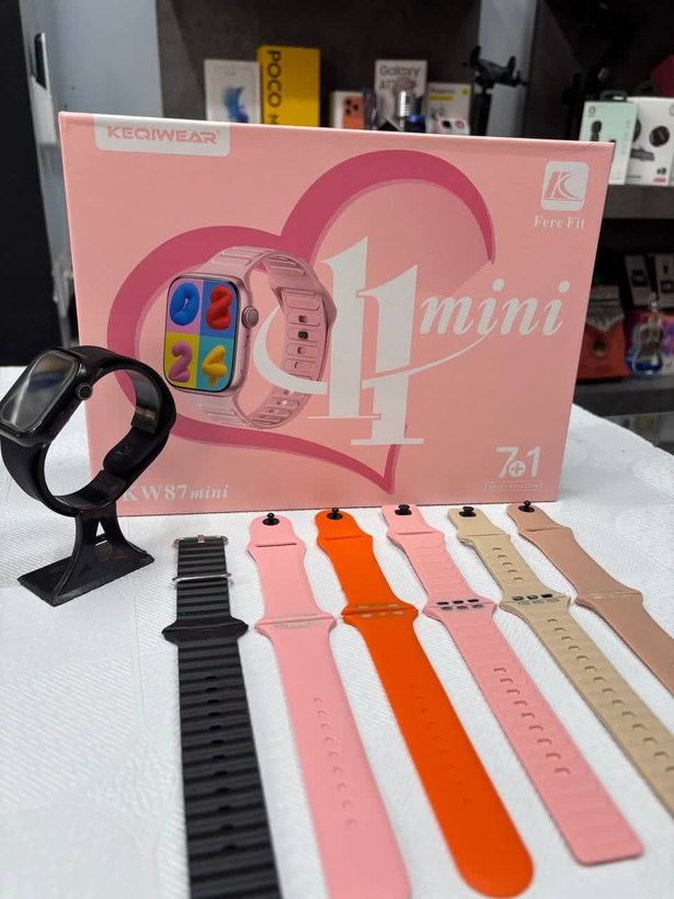 ساعت هوشمند کیوکر مدل KW87 MINI با ۷ بند