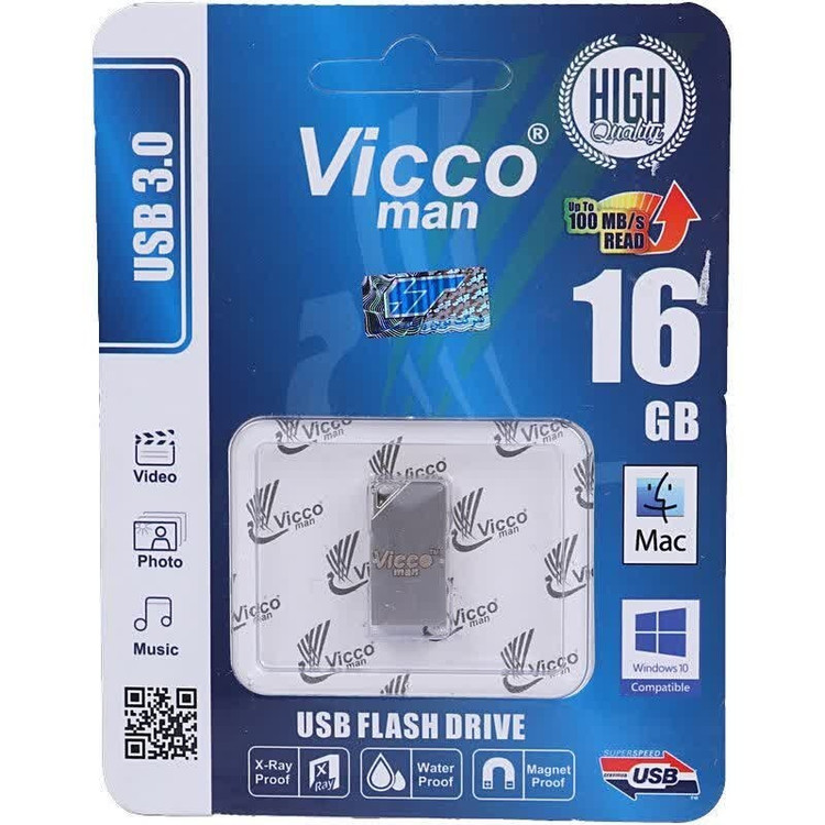 فلش مموری ۱۶ گیگابایت ویکو من مدل Vicco man VC16GFD300 USB 3.0