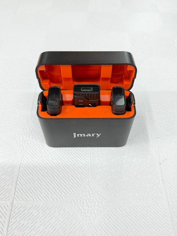 میکروفون یقهای بیسیم دو کاناله جیماری Jmary با کیس شارژ