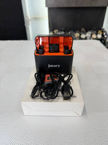میکروفون یقهای بیسیم دو کاناله جیماری Jmary با کیس شارژ