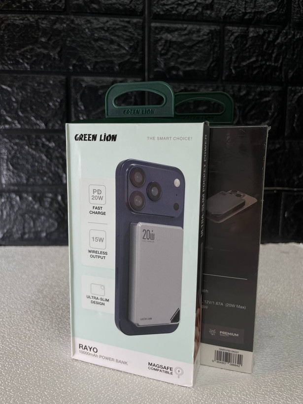 پاوربانک مگسیف گرین لیون Green Lion Rayo ظرفیت 10000mAh (فوق باریک 20W)