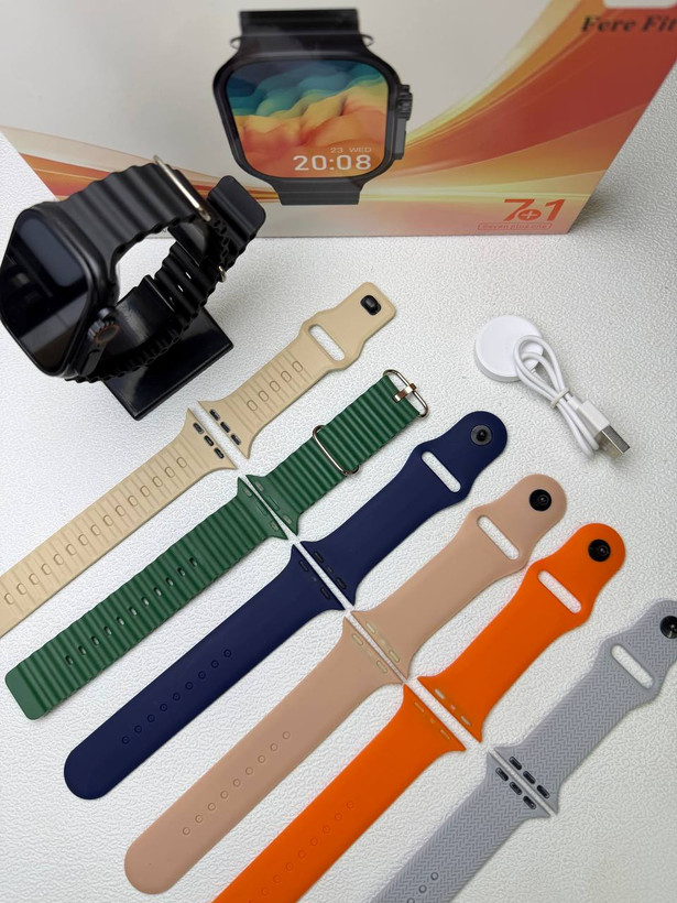 ساعت هوشمند KEQIWEAR KW100 Ultra 3 به همراه 7 بند