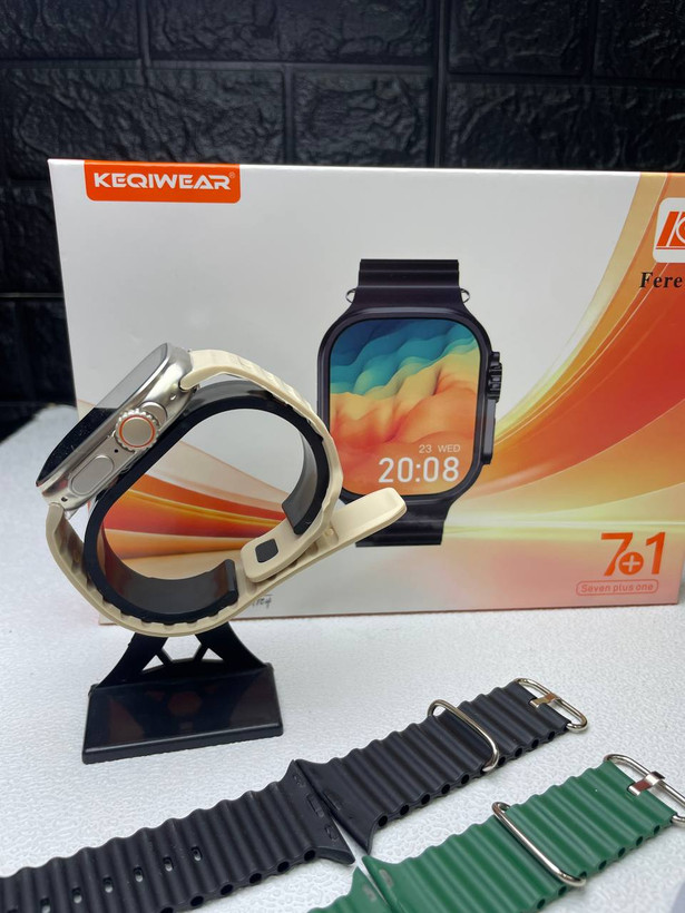 ساعت هوشمند KEQIWEAR KW100 Ultra 3 به همراه 7 بند