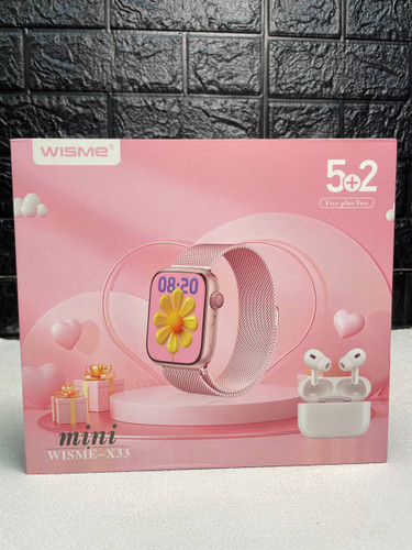 پک هدیه ۷ تکه ساعت هوشمند و ایرپاد WISME X33 Mini (نسخه ۵ بند)