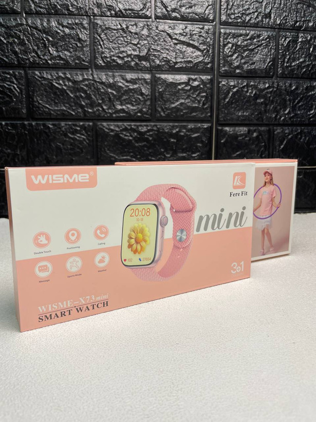 ساعت هوشمند 36 میلی متری ویسمی مدل X73 Mini با بند سیلیکونی