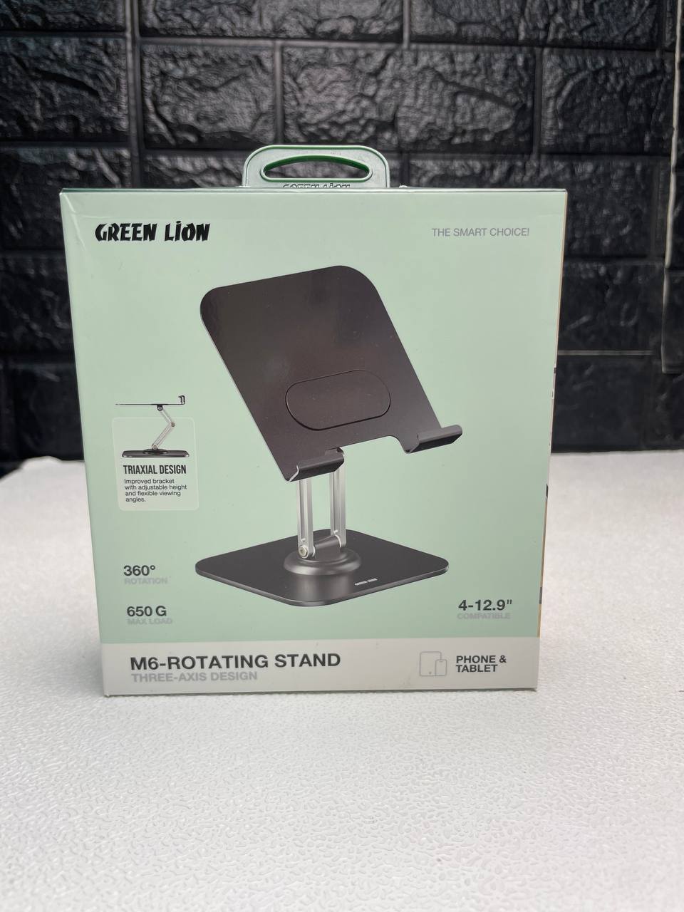 ستند موبایل Green Lion M6-Rotating Stand Three-Axis Design – Black