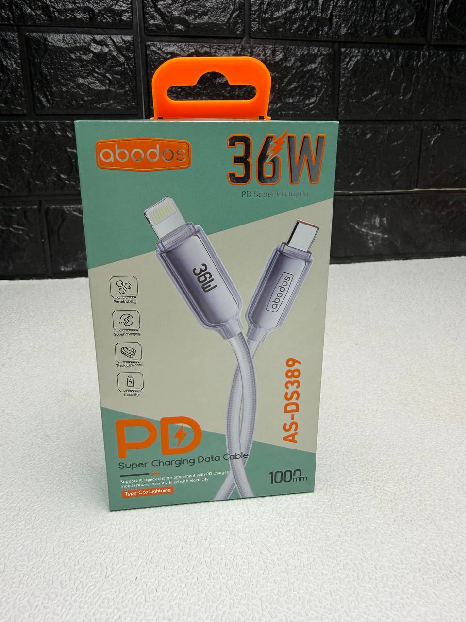 کابل شارژ Type C به Lightening آبادوس مدل AS DS389