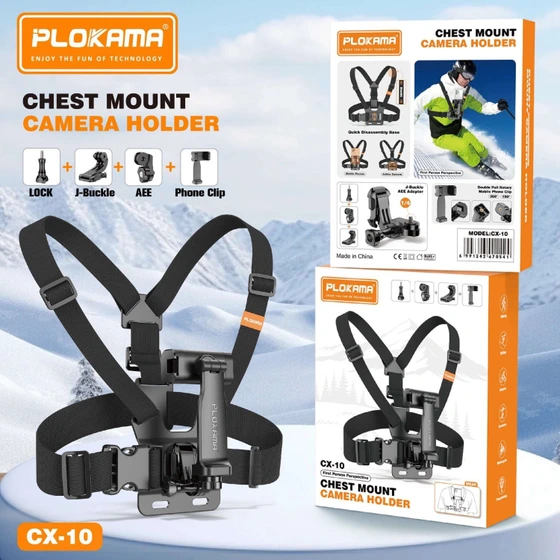 هولدر سینه ای موبایل و دوربین ورزشی مدل Polokama CX-10