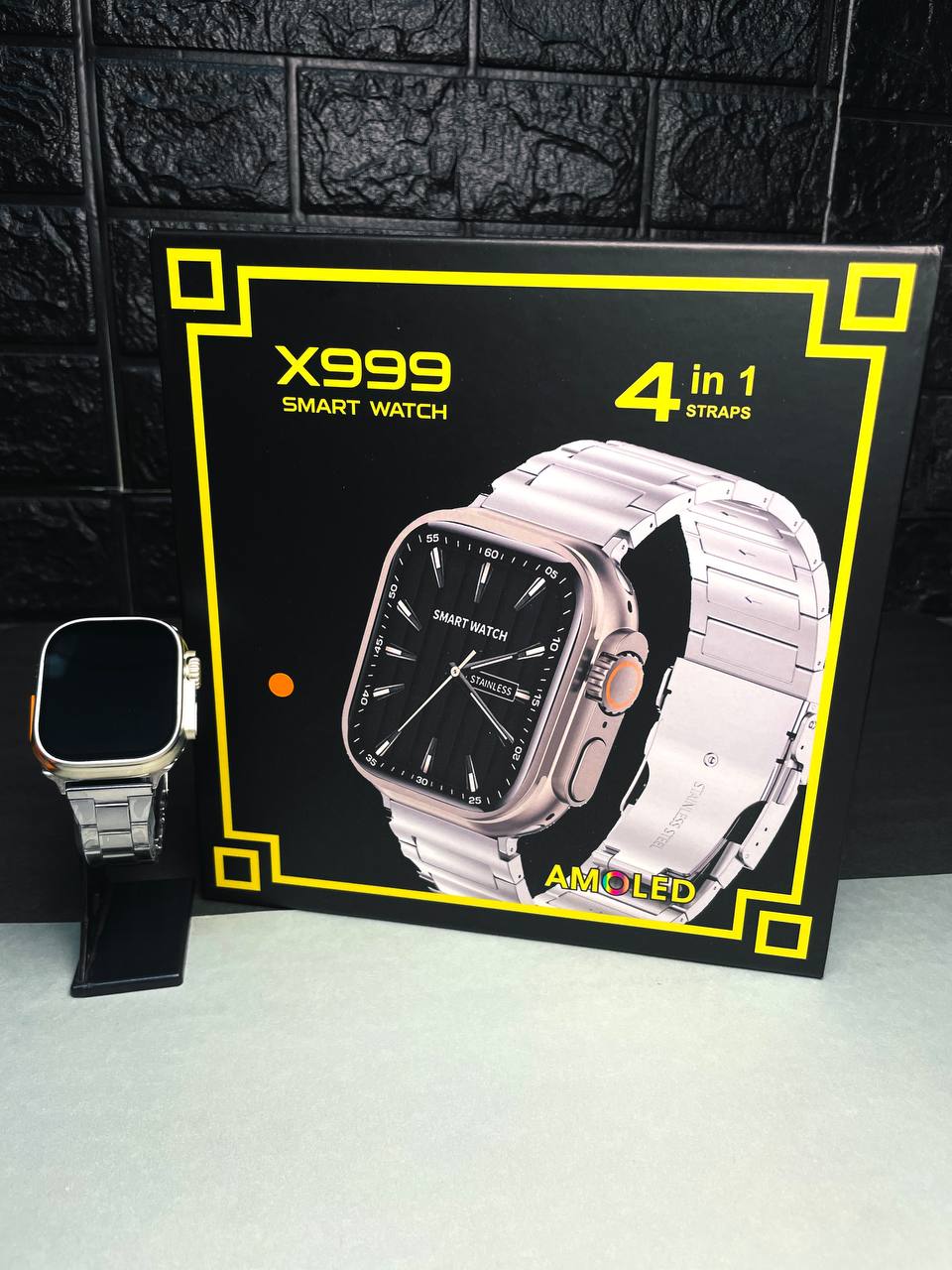 ساعت هوشمند 48 میلی متر مدل X999 با بند فلزی